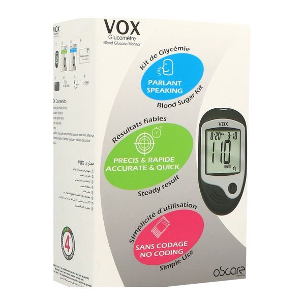 Vox Glucometre 4 Langues Lecteur 1