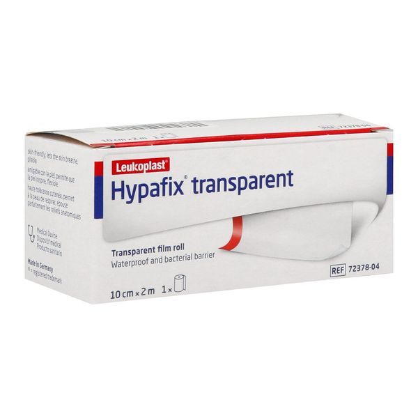 HYPAFIX TRANSPARENT Film adhésif transparent, 2 m x 10 cm (ref. 72378-09003-00), unité