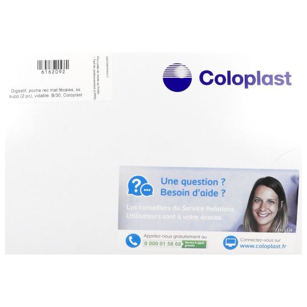 SENSURA CLICK POCHE OUVERTE MAXI Poche vidable, système 2 pièces, transparente, diamètre de l'anneau 70 mm (ref. 103879), bt 30