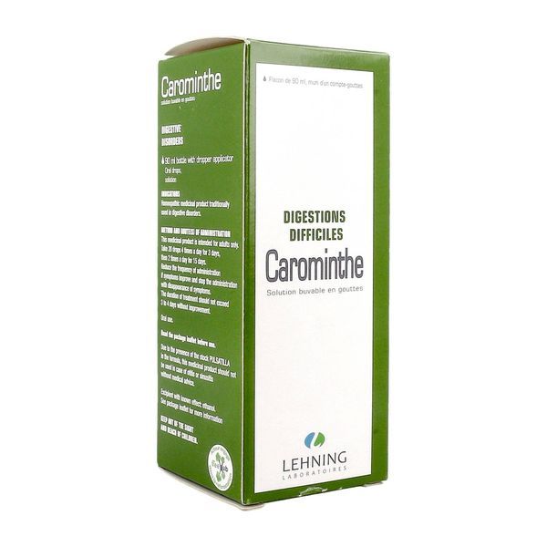Carominthe Solution Buvable En Gouttes 1 Flacon(S) En Verre Jaune(Brun) De 90 Ml Avec Compte-Gouttes Polyethylene Basse Densite (Pebd)