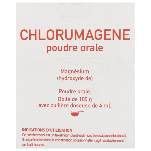 CHLORUMAGENE Poudre orale, boîte 100 g avec cuillère doseuse 4 ml