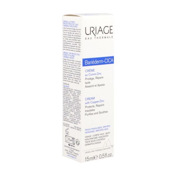 BARIEDERM CICA CREME Crème dermique réparatrice au cuivre et zinc, tube 15 ml