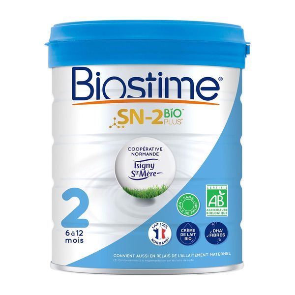 BIOSTIME 2 Lait de suite pour nourrisson 2ème âge, bt 800 g