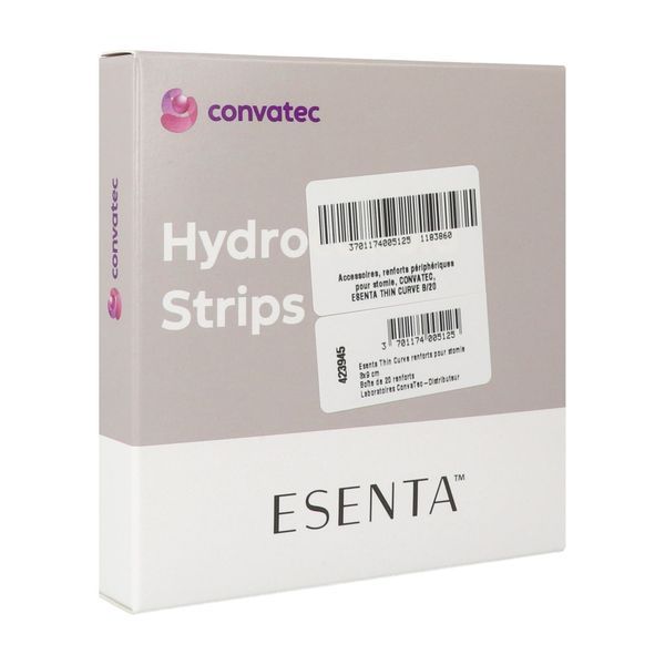 ESENTA THIN CURVE Renfort hydrocolloïde ultrafin, à usage unique pour poche, bt 20