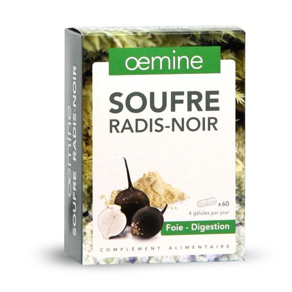 OEMINE SOUFRE RADIS NOIR Gélule, complément alimentaire dépuratif à visée hépatique, bt 60