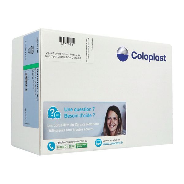 SENSURA CLICK POCHE OUVERTE MIDI Poche vidable, système 2 pièces, opaque, diamètre de l'anneau 40 mm (ref. 103549), bt 30