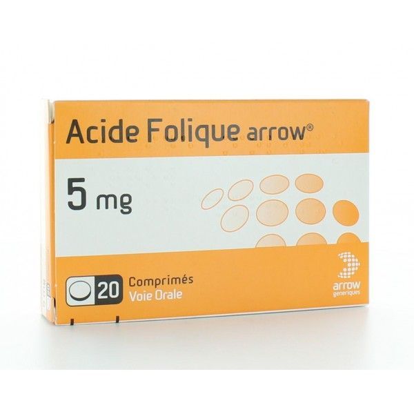 ACIDE FOLIQUE ARROW 5 mg comprimés B/20