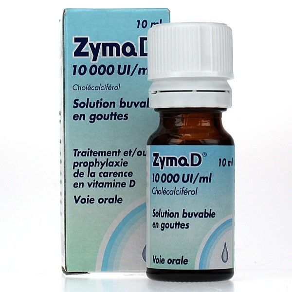 Zymad 10 000 Ui/Ml (Cholecalciferol) Solution Buvable En Gouttes 10 Ml En Flacon