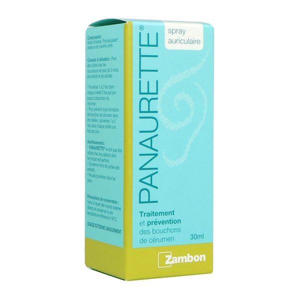 PANAURETTE SPRAY AURICULAIRE Solution auriculaire pour l'hygiène des oreilles, spray 30 ml