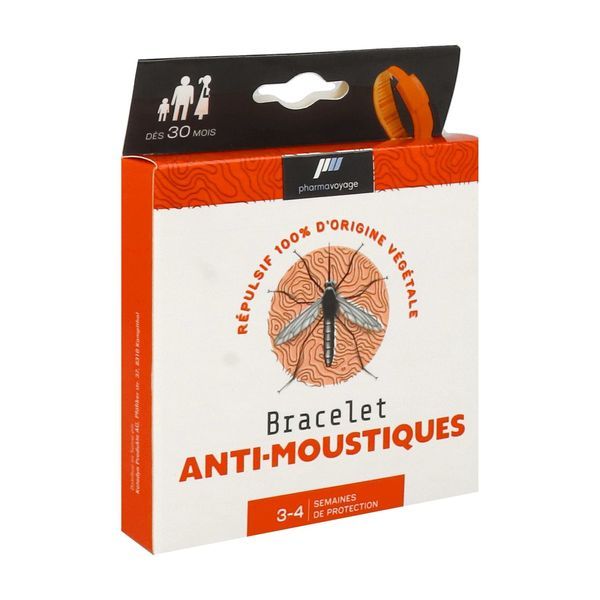 PHARMAVOYAGE BRACELET ANTI-MOUSTIQUE ORANGE 1