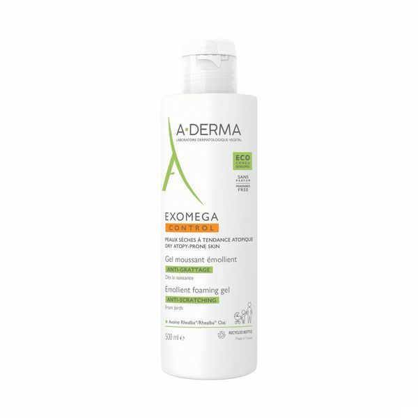 A-Derma Exomega Control Gel Moussant Emollient Flacon 500 Ml 1