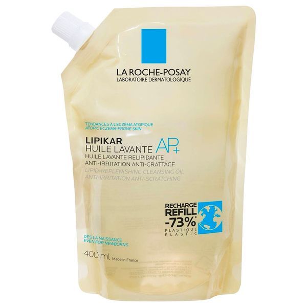 LIPIKAR HUILE LAVANTE AP+ RELIPIDANTE Huile de douche relipidante, éco-recharge 400 ml