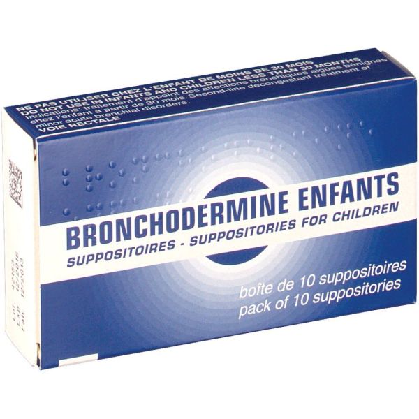 BRONCHODERMINE ENFANTS SUPPOSITOIRE B/10