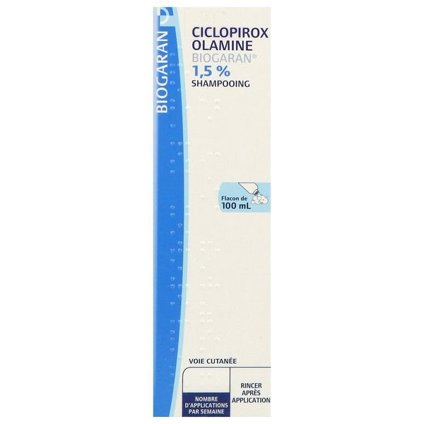 CICLOPIROX OLAMINE BIOGARAN Shampooing 1,5 %, flacon 100 ml