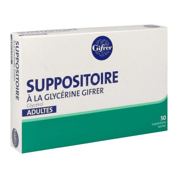SUPPOSITOIRE A LA GLYCERINE GIFRER ADULTE Suppositoire, boîte 50