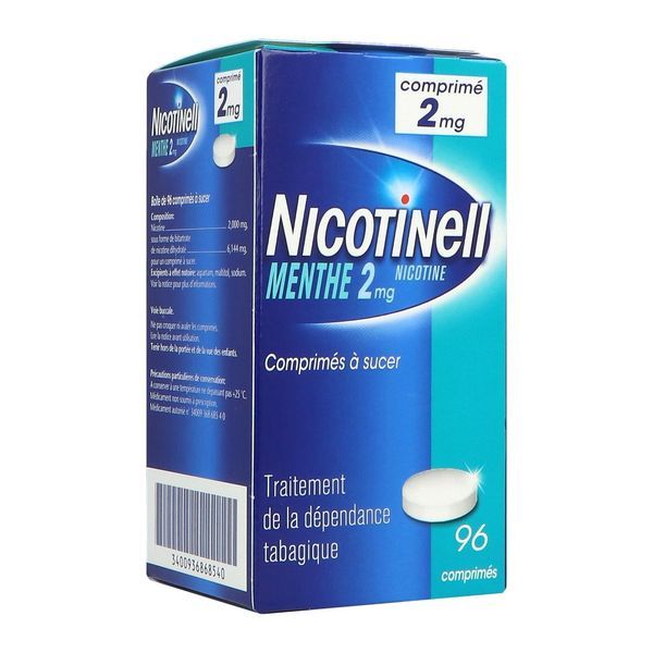 NICOTINELL MENTHE Comprimé à sucer 2 mg, boîte 96