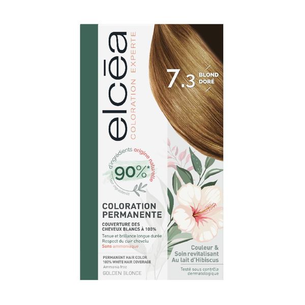 NOREVA ELCEA KIT COLORATION:FL LAIT80ML TB CR40ML SACH SOIN20ML N.7.3 - NOUVELLE CHARTE BLOND DORE 1