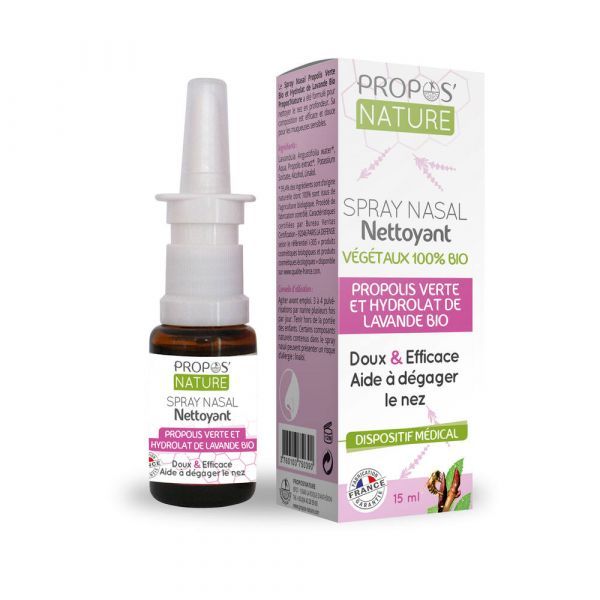 Propos Nature Spray nasal propolis hydrolat de lavande BIO - flacon 15 ml