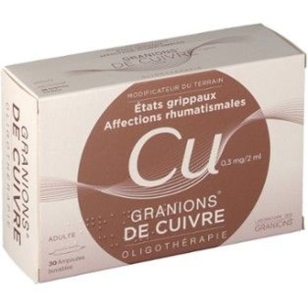 Granions De Cuivre 0,3 Mg/2 Ml Solution Buvable B/30