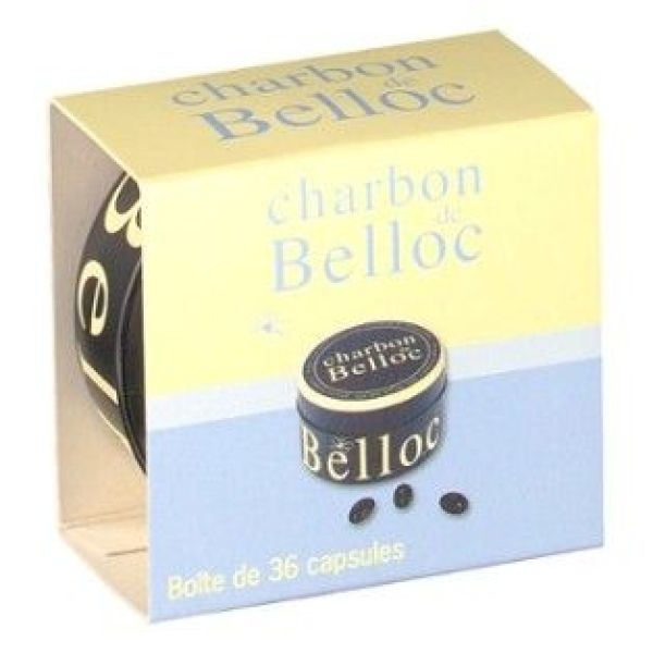 Charbon de belloc 125 mg, capsule molle boite de 1 boite(s) métal de 36  capsule(s)