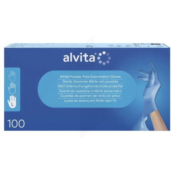 Alvita Gants Nitrile Boite Large 100