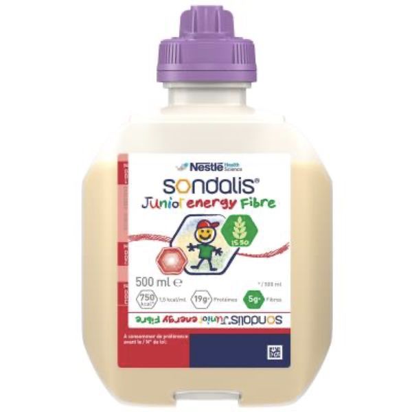 SONDALIS JUNIOR ENERGY FIBRE Denrée alimentaire destinée à des fins médicales spéciales, poche 500 ml