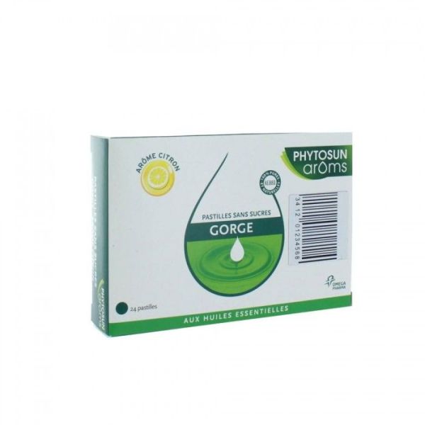 Phytosun pastilles sans sucre citron 24 pastilles