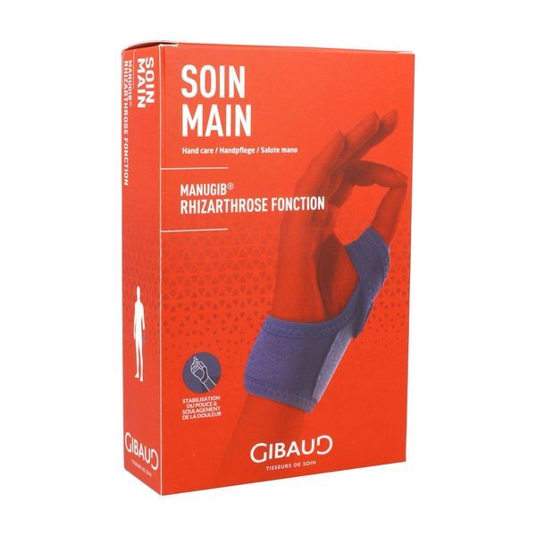 MANUGIB RHIZARTHROSE FONCTION Orthèse de poignet pouce d'immobilisation légère, gauche, taille 2, unité
