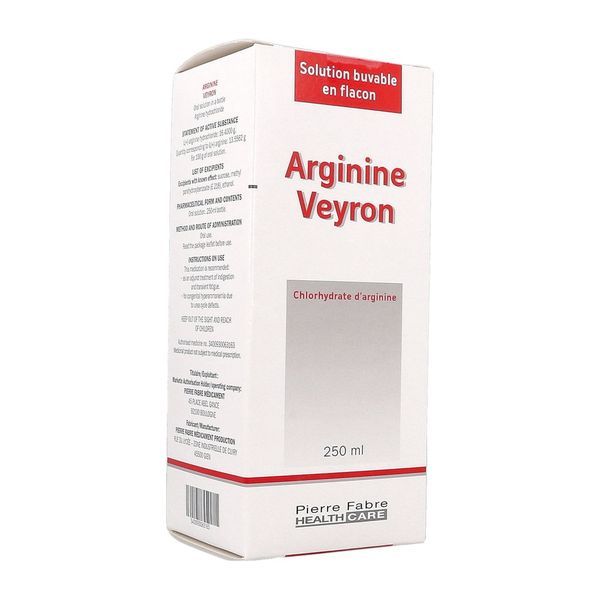 ARGININE VEYRON Solution buvable en flacon, flacon 250 ml