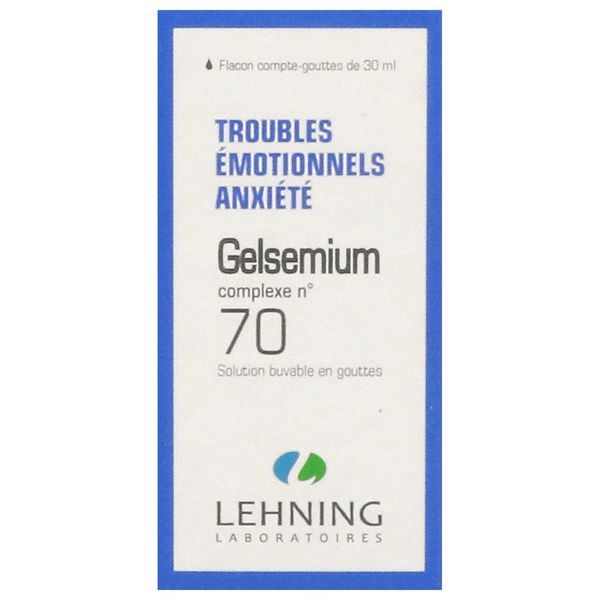 Gelsemium Complexe N 70 Solution Buvable En Gouttes 1 Flacon(S) Compte-Gouttes En Verre Jaune(Brun) De 30 Ml