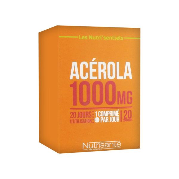 Nutrisanté Les Nutri'Sentiels Acérola 1000 mg 20 Comprimés