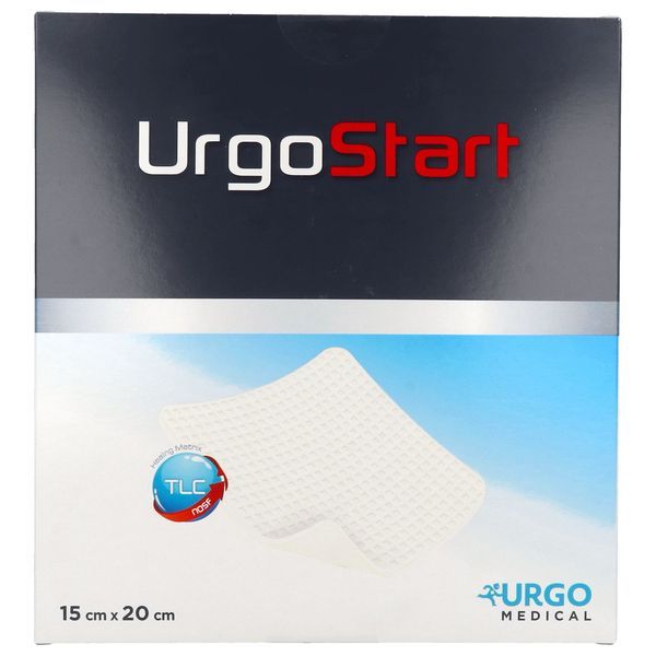 URGOSTART Pansement hydrocellulaire avec matrice TLC-NOSF microadhérente, 15 cm x 20 cm, bt 16