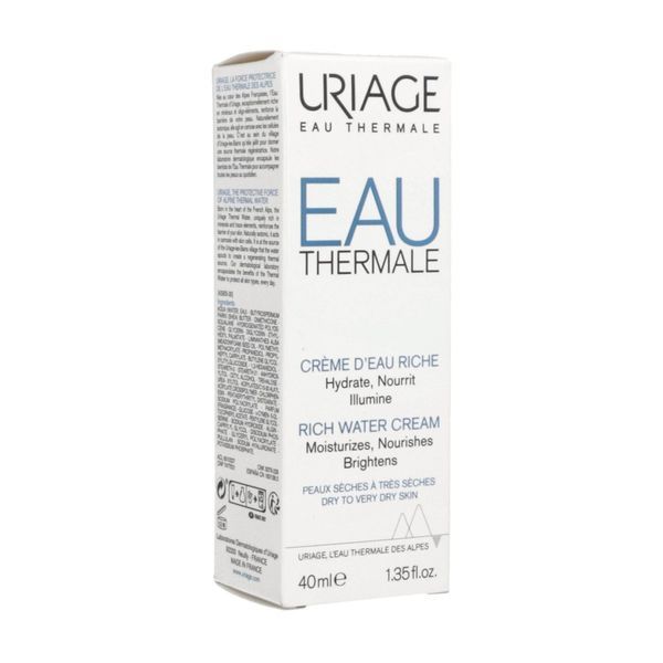 URIAGE CREME D'EAU RICHE Crème d'eau, texture riche, tube 40 ml