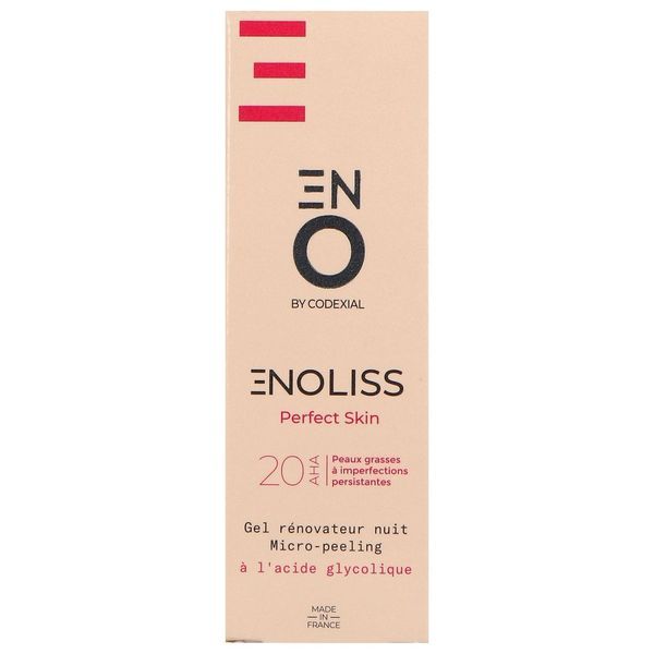 ENOLISS PERFECT SKIN 20 AHA Gel rénovateur nuit micro-peeling à l'acide glycolique, tube 30 ml