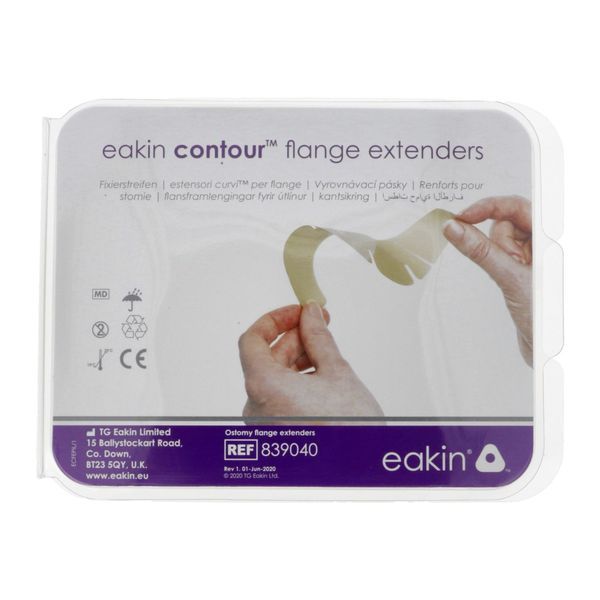EAKIN CONTOUR FLANGE EXTENDERS Renfort cutané adhésif périphérique pour stomie, bt 20