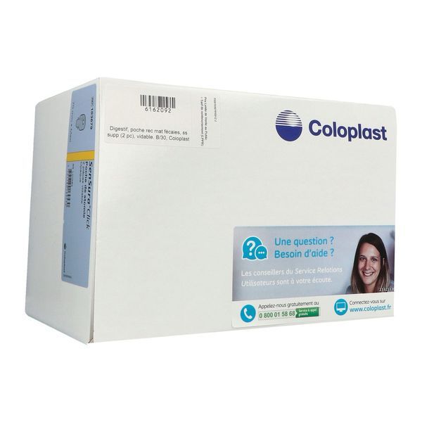 SENSURA CLICK POCHE OUVERTE MAXI Poche vidable, système 2 pièces, opaque, diamètre de l'anneau 70 mm (ref. 103679), bt 30