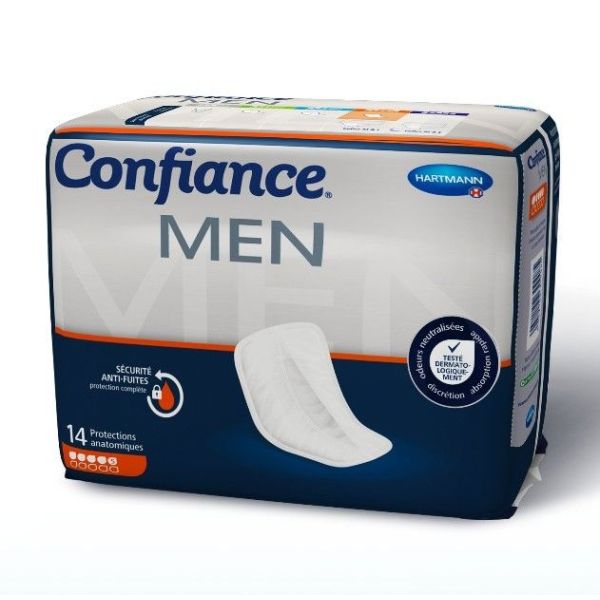 Confiance Men 5 Gouttes Protection Anatomique Sachet 14