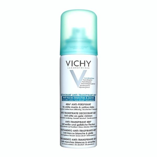 Vichy Traitement Anti-Transpirant 48H Anti-Traces Aerosol Bille 125 Ml 1