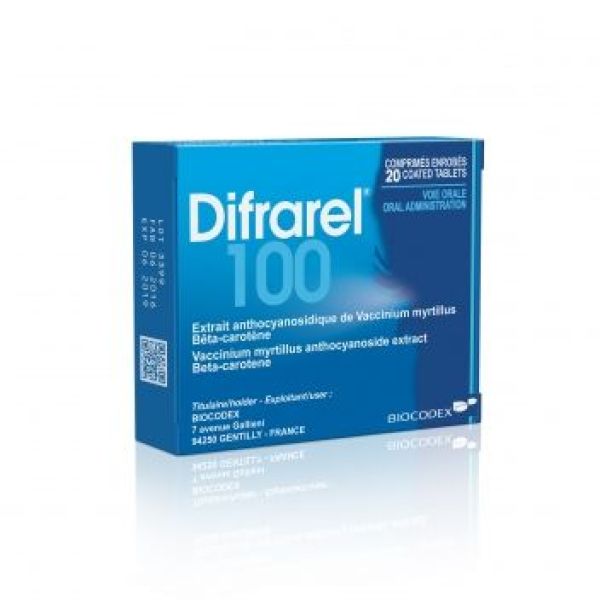 DIFRAREL 100 MG COMPRIME ENROBE B/20