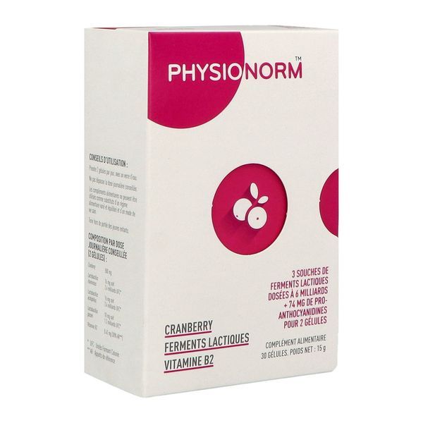 PHYSIONORM CRANBERRY BOITE DE 30 GELULES
