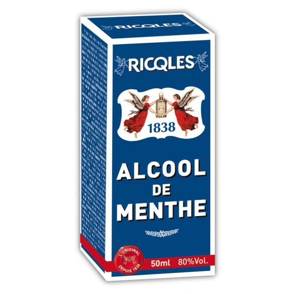 Ricqles Alcool de menthe flacon de poche de 30 ml