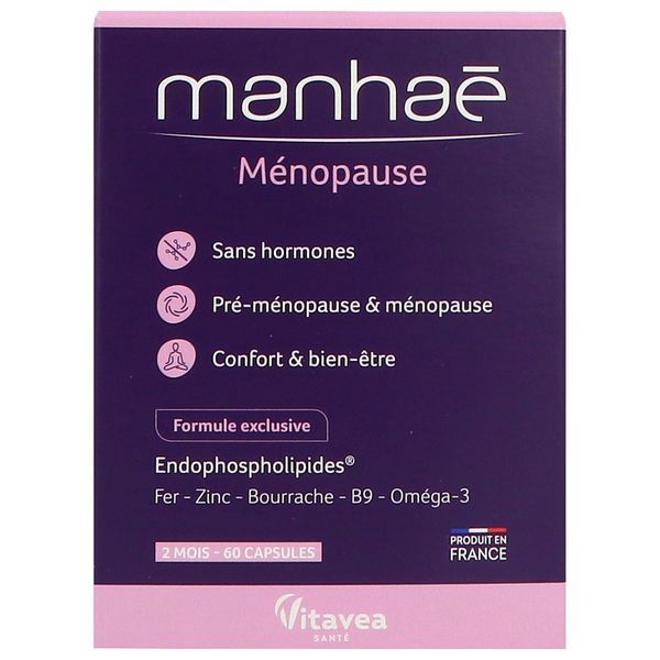 MANHAE Capsule, complément alimentaire aux actifs d'origine naturels, bt 60