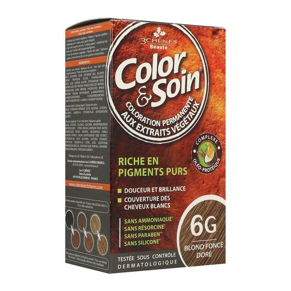 3 Chenes Color & Soin 6 G - Blond foncé doré - 135 ml