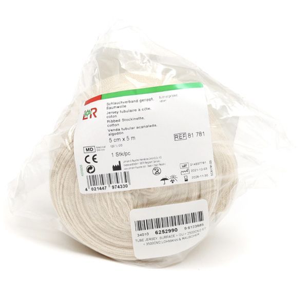 LOHMANN JERSEY Jersey tubulaire, à côte , maille fine, stérilisable, non LPPR, 5 m x 20 cm (ref. L6620), unité