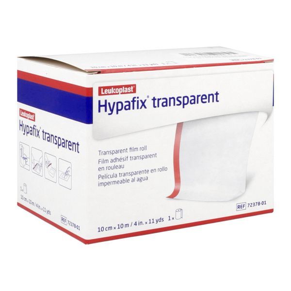HYPAFIX TRANSPARENT Film adhésif transparent, 10 m x 10 cm (ref. 72378-09001-00), unité