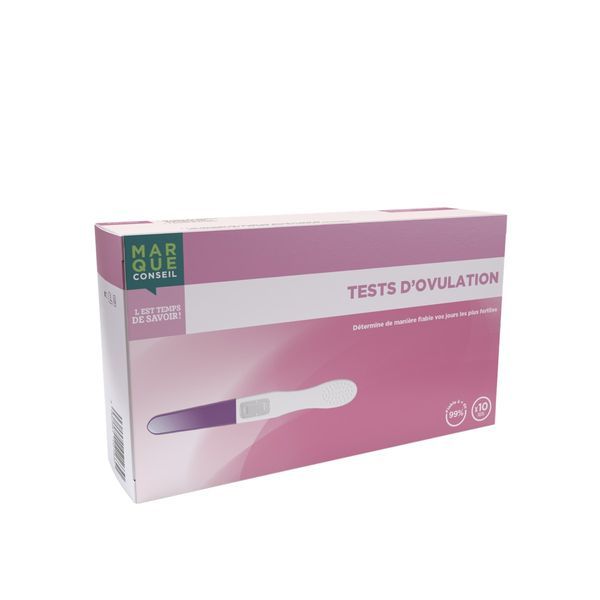 MARQUE CONSEIL TEST D'OVULATION Test d'ovulation à usage unique, violet, bt 10