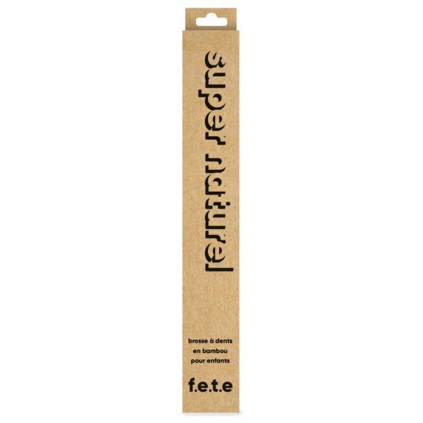 F.E.T.E From Earth To Earth Brosse à dents enfants en bambou Beige sable ensoleillé