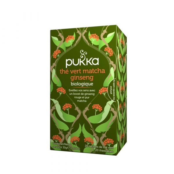 Pukka Thé vert Matcha Ginseng (Ginseng Matcha Green) BIO - boîte de 20 sachets