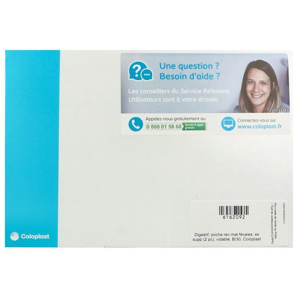 SENSURA MIO CLICK POCHE OUVERTE MAXI Poche vidable, filtre intégré, système 2 pièces, transparente, diamètre 70 mm (ref. 114579), bt 30