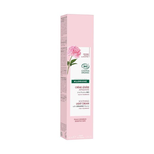 Klorane Pivoine Crème légère apaisante Bio visage peaux sensibles 40 ml